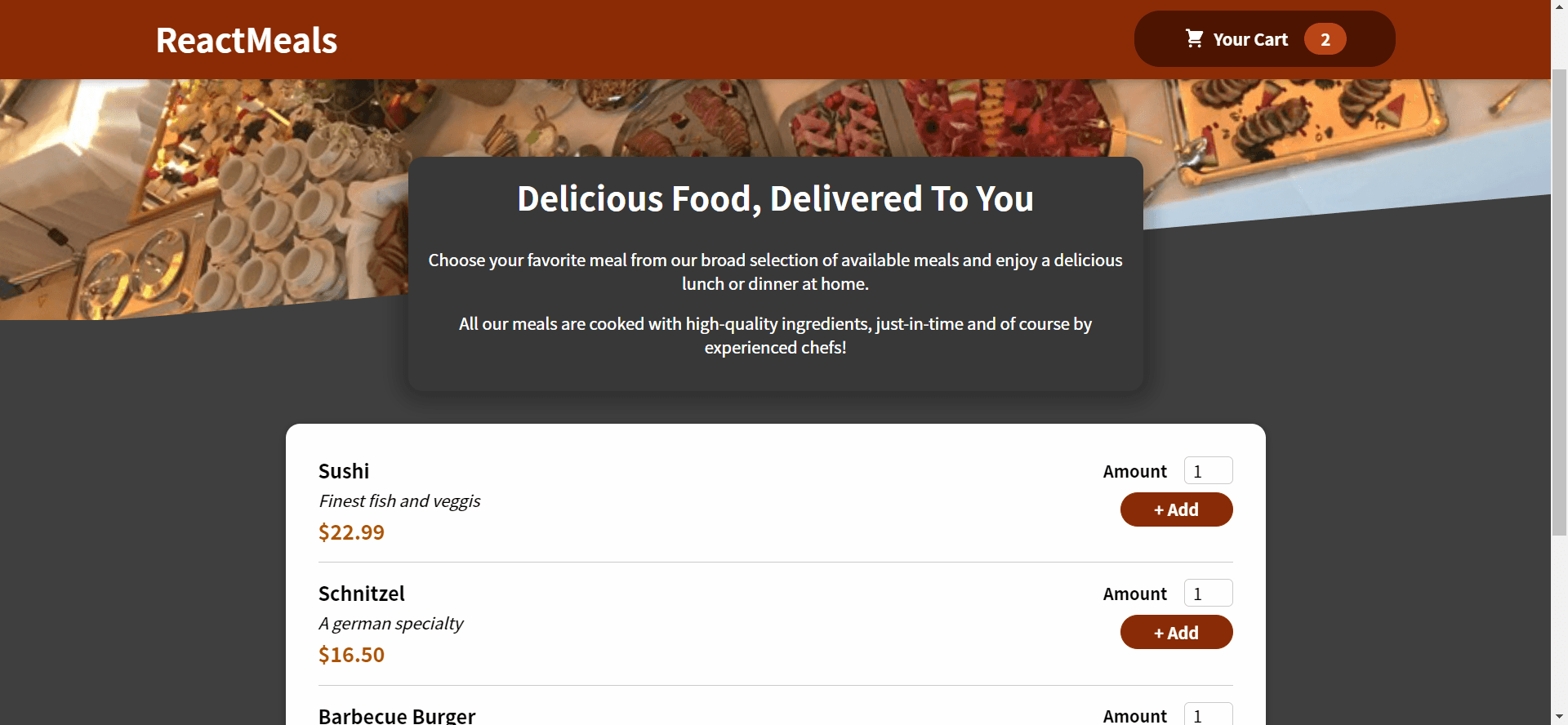 Complete food order app